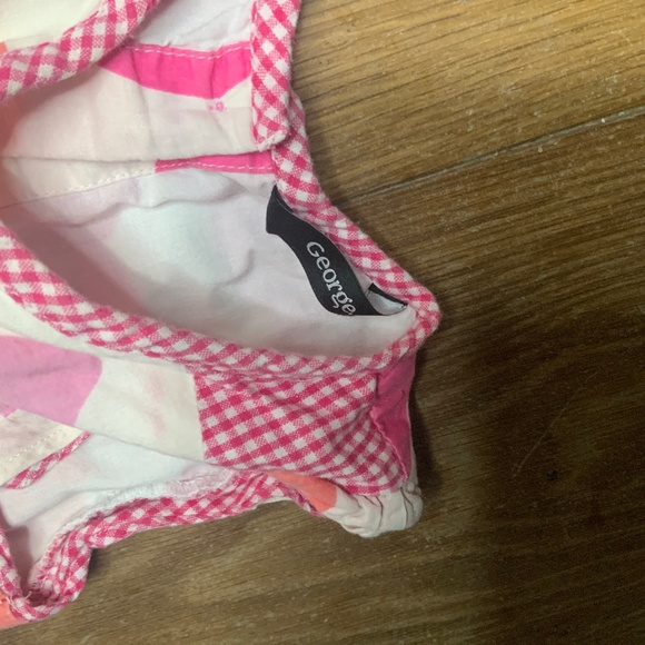 Pink Dress with Hearts and Gingham Pattern - Picture 4 of 7